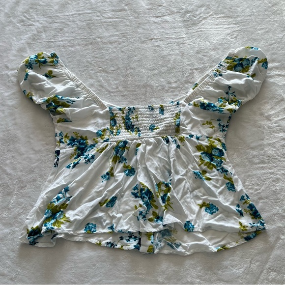 Free People Close to You Ivory Floral Print Top - Picture 4 of 8